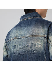 Denim Single Breasted Men's Jackets