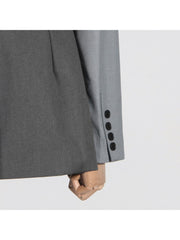 Colorblock Buckle Long Sleeve Blazers