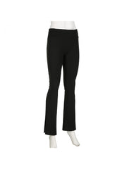 Pure Color Split Hem Flare Leg Pants