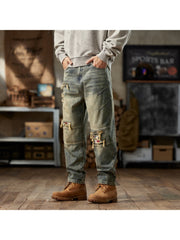 Ripped Mid-rise Men's Jeans