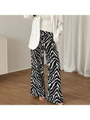 Patchwork Zebra Wide Leg Pants