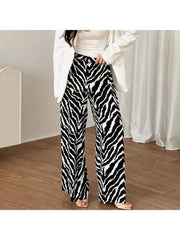 Patchwork Zebra Wide Leg Pants