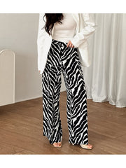 Patchwork Zebra Wide Leg Pants