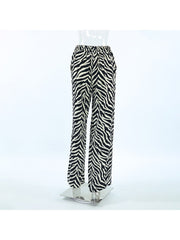 Patchwork Zebra Wide Leg Pants