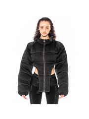 V-shape Tailored Detachable Hooded Bare Waist Coats