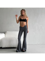 Patchwork Flare Leg Sporty Pants