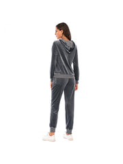 Pure Color Ankle-tied Athleisure Plus Size Pant Sets