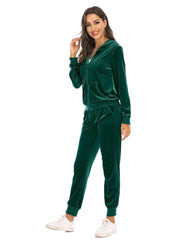 Pure Color Ankle-tied Athleisure Plus Size Pant Sets