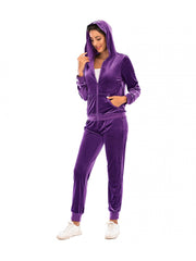 Pure Color Ankle-tied Athleisure Plus Size Pant Sets