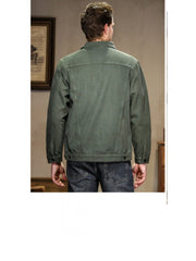 Solid Color Single Breasted Long Sleeve Men's Jackets