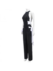 Colorblock Tie-wrap Sleeveless Jumpsuits