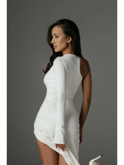 Hollow-out Bodycon One Shoulder Bodysuits