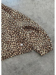 Leopard Printed Loose Hooded Sweatpants Set