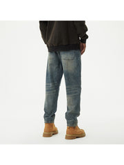 Washed Loose Mid-rise Men's Jeans