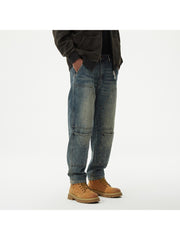 Washed Loose Mid-rise Men's Jeans