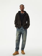 Washed Loose Mid-rise Men's Jeans