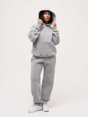 Loose Kangaroo Pocket Hooded Pant Sets