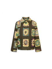 Jacquard Weave Flower Vintage Coats