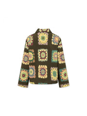 Jacquard Weave Flower Vintage Coats