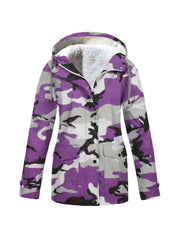 Camouflage Waterproof Zipper Parka Jackets