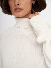 Retro Plain Color Turtleneck Casual Pullover