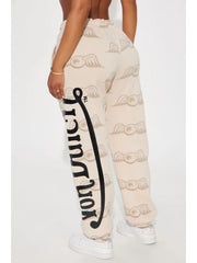 Letter Print Kangaroo Pocket Hooded Pant Sets