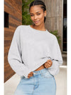 Plain Loose Backless Tie-wrap Sweatshirts