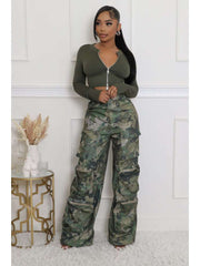 Camouflage Multi Pocket Cargo Pants