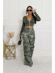 Camouflage Multi Pocket Cargo Pants