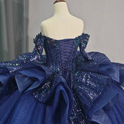 Blue Sweetheart Quinceañera Dress