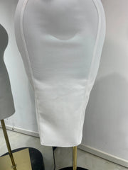 Envious Designs Emma sleeveless breast cups bodycon knee length bandage dress for evening and cocktail party styling