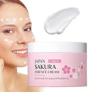 Japan Sakura Face Cream Brightening Shrink Pores Cosmetics Moisturizing Cherry Blossom Facial Lotion and Serum