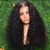 30 inch HD lace 13x4 human hair pre-plucked deep wave water wave lace front wig made with 100% Brazilian human hair.