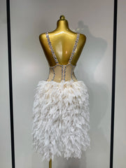 Sheree sheer mesh bodysuit featuring sparkling diamond-like embellishments for dance and stage performances