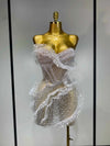 Tiara Sexy Strapless Pearl Ruched Bodycon Mini Dress