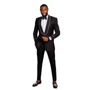 Black Beaded Men' Suit