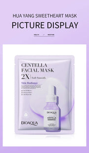 20pcs BIOAQUA Centella Collagen Face Mask Moisturizing Refreshing Sheet Masks Hyaluronic Acid Facial Mask Skin Care Products