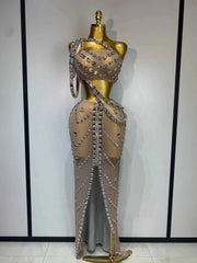 Angela Luxury Sparkling Rhinestones Two Piece Set