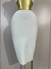Envious Designs Verna sexy white top bodycon bandage two-piece set for birthday and cocktail party styling