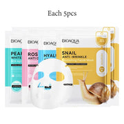 20pcs BIOAQUA Snail Hyaluronic Acid Face Mask skincare Moisturizing Hydrating Firming Facial Masks Face Skin Care Products