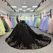 Black Beautiful Multi-color Quinceañera Dress