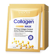 10pcs SADOER Collagen Face Mask Moisturizing Firming Hydrating Brightening skincare Face Sheet Mask Facial Masks Skin Care