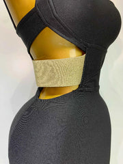 Luxury Birthday Dress Women  Sexy Backless Black Bodycon Bandage Mini Dress Celebrate Birthday Evening Party Fashion Dress