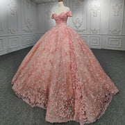 Floor-Length Beaded Applique Quinceañera Dress