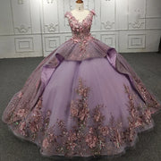 Elegant V-Neck Ball Gown Quinceañera Dress