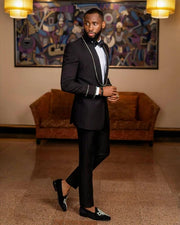 Black Beaded Men' Suit