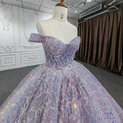 Purple Sweetheart Crystal Quinceanera Dress