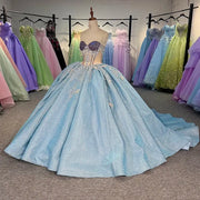 Sky Bule Ball Gowns Quinceañera Dress