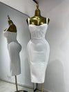 Envious Designs Emma sleeveless breast cups bodycon knee length bandage dress for evening and cocktail party styling