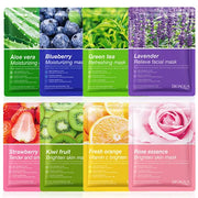 8pcs BIOAQUA Fruits Moisturizing Face Mask skincare Firming Brightening Facial Masks Face Sheet Mask Skin Care Products